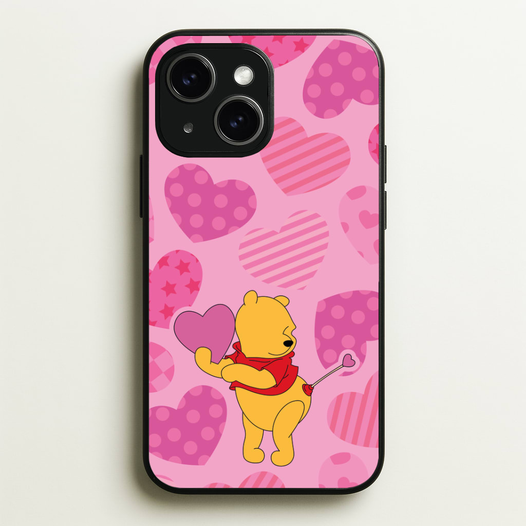Cupid Pooh Valentine's Phone Case - iPhone 15 / Standard