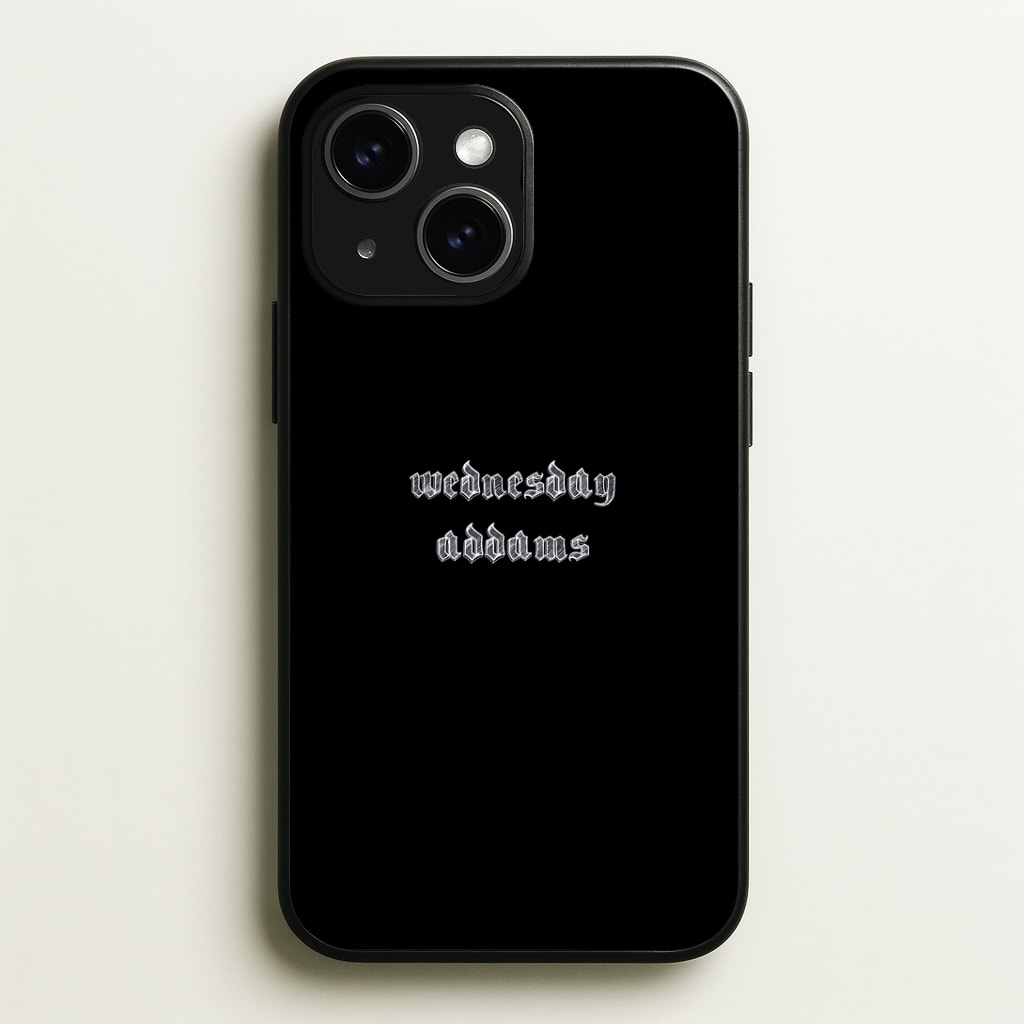 Wednesday Typogrophy Phone Case - iPhone 15 / Standard