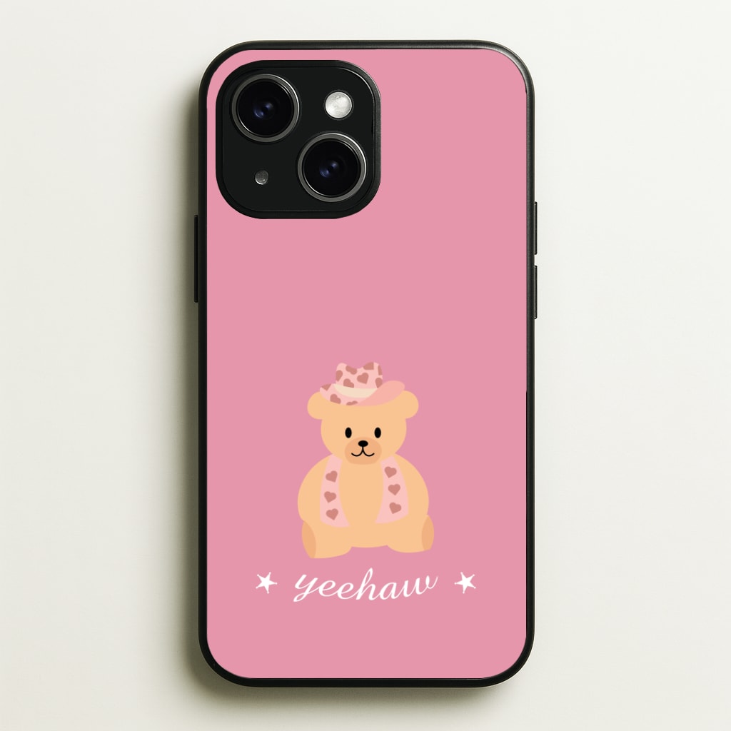 Yeehaw Teddy Bear Phone Case - iPhone 15 / Standard
