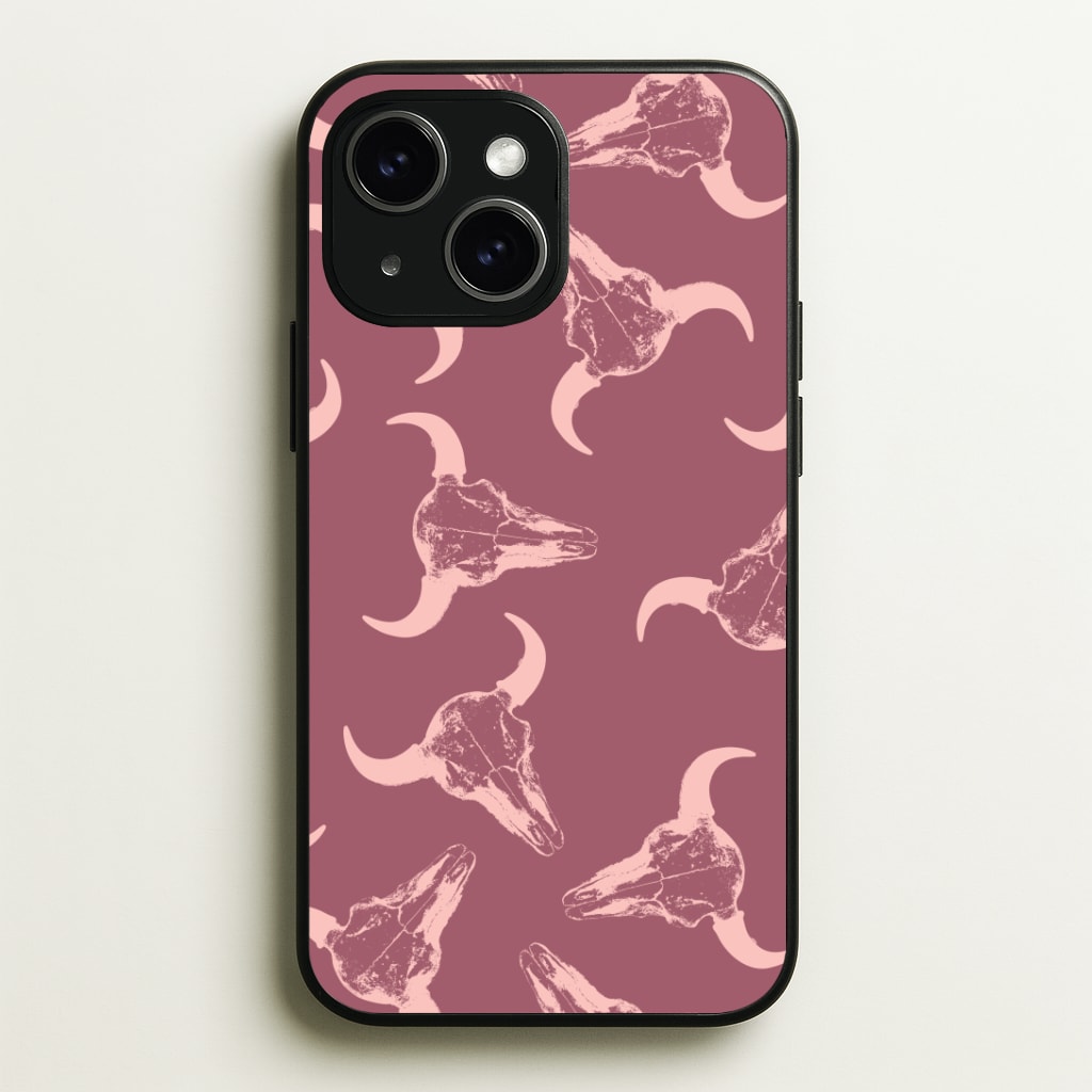 Pastel Skulls Pattern Phone Case - iPhone 15 / Standard