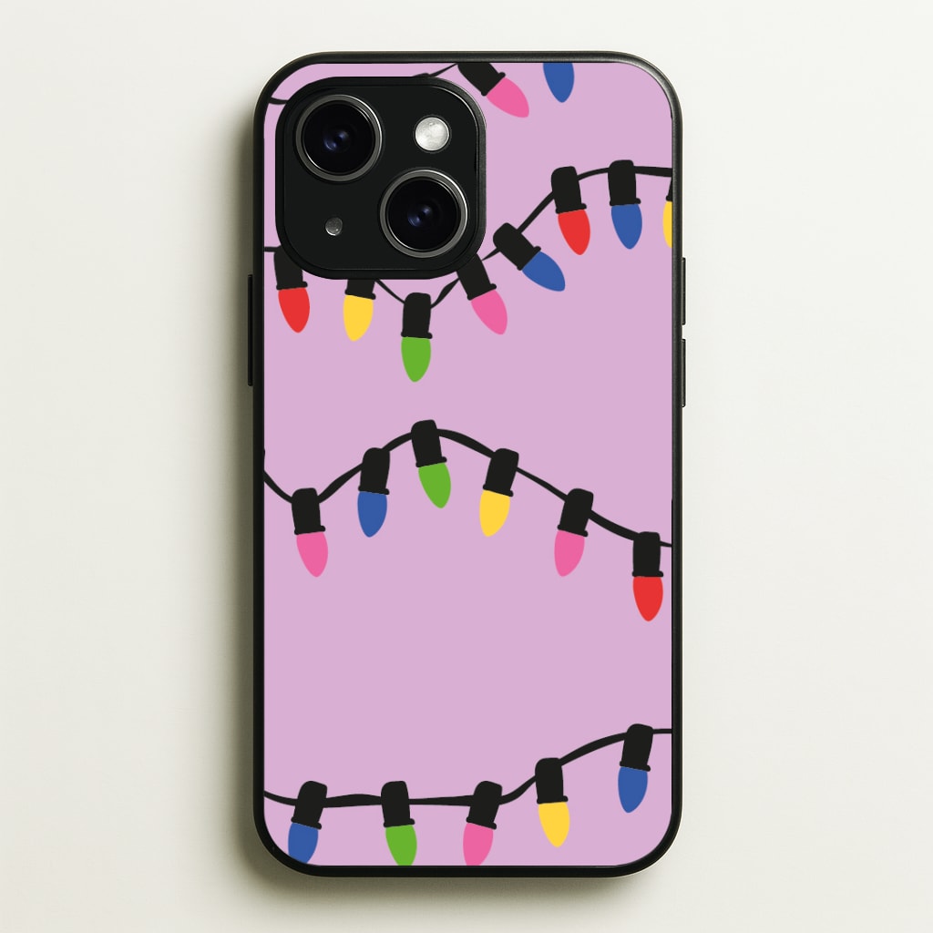 Pink Lights - Christmas Patterns Phone Case - iPhone 15 / Standard