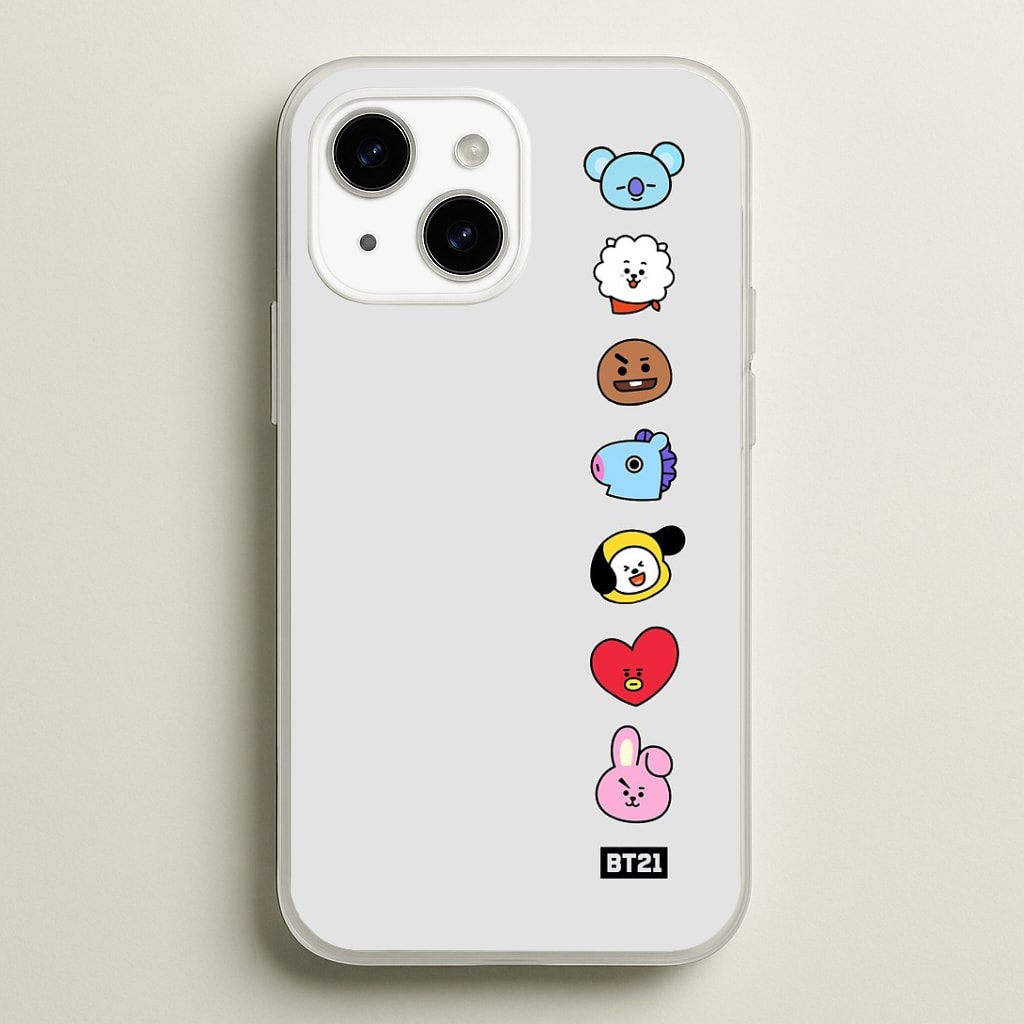 BT21 Vertical Faces - K Pop Phone Case