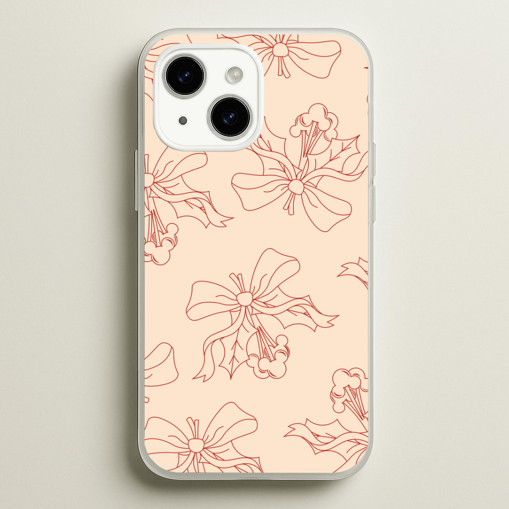 Cartoon Mouse Holly Pattern Phone Case