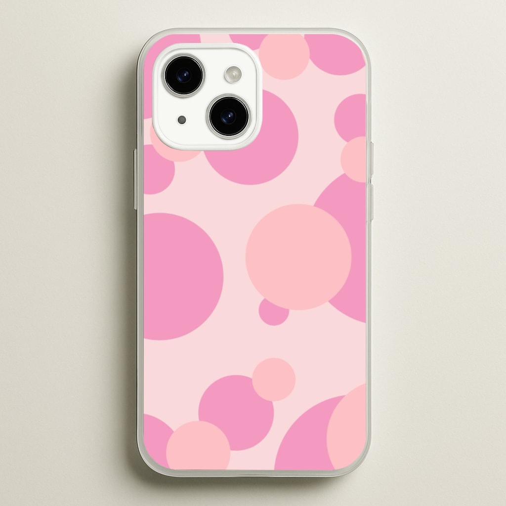 Pink Bubble Pattern Phone Case
