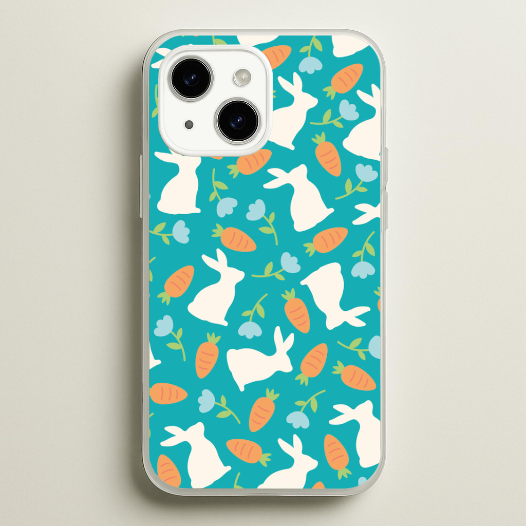 Bunnies And Carrots - Easter Patterns Phone Case