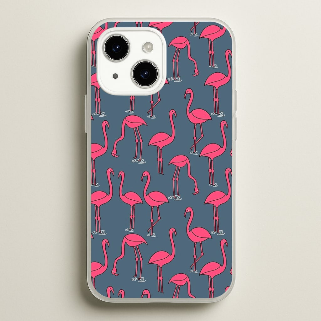 Basic Pink Flamingo Pattern Phone Case