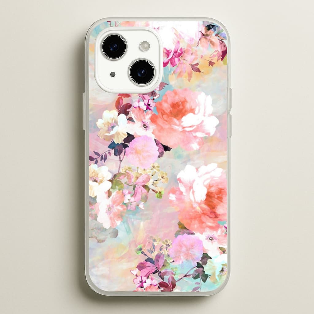 Pastel Pink Floral Pattern Phone Case