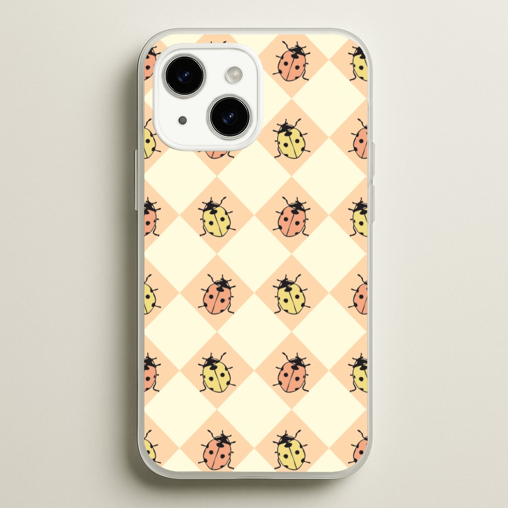 Argyle Ladybugs Pattern Phone Case