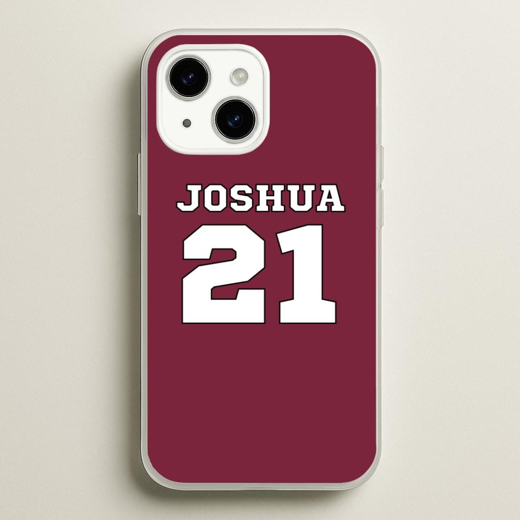 Burgundy - Personalised Football Phone Case