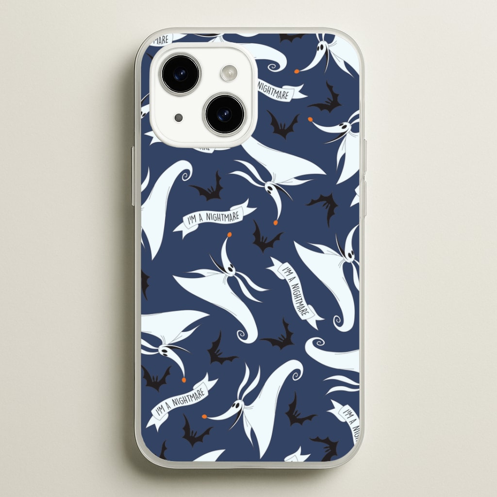 Skeleton Dog And Bats Pattern Phone Case