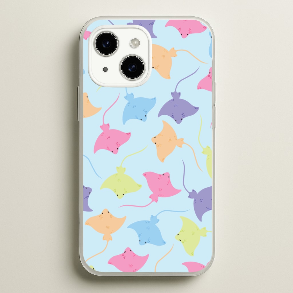 Multi Coloured Sting Ray Pattern - Sealife Phone Case