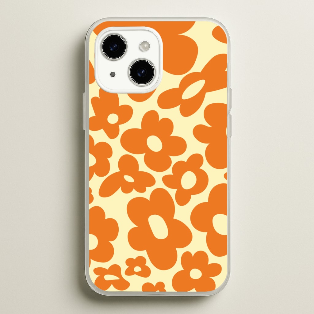 Orange Flowers - Trippy Patterns Phone Case