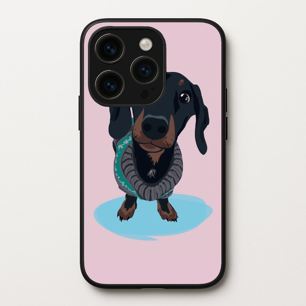 Cartoon Dachshund Phone Case