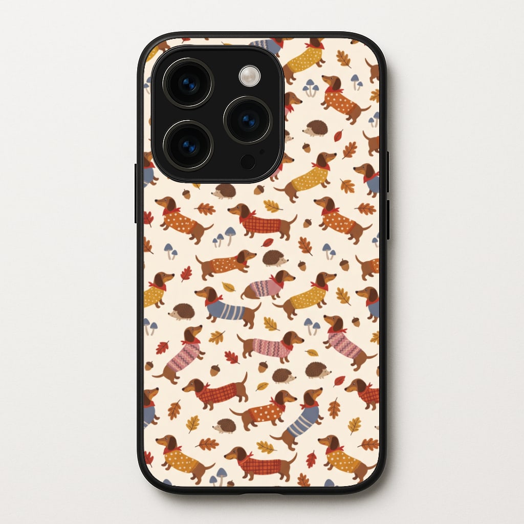 Autumn Sweater Dachshunds Phone Case