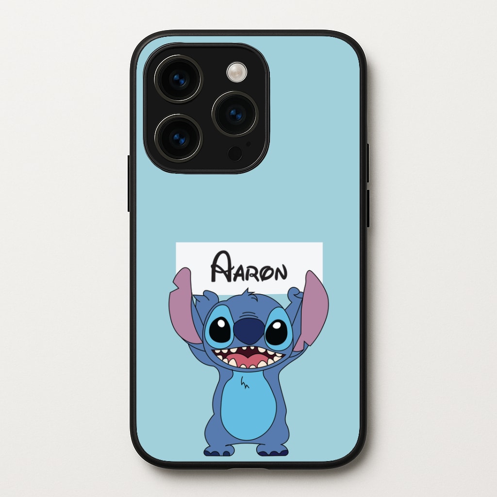 Standing Blue Alien - Personalised Disney Phone Case