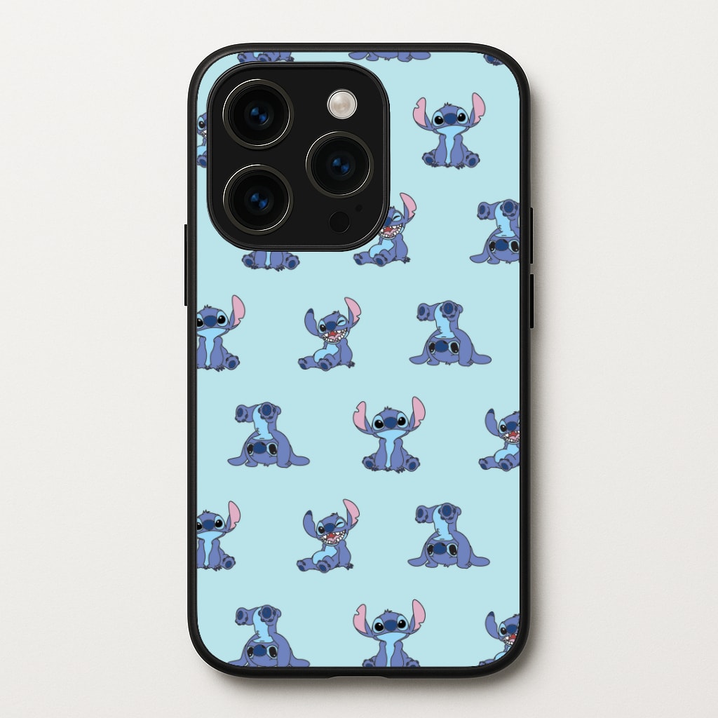 Cute Blue Alien Pose Pattern Phone Case