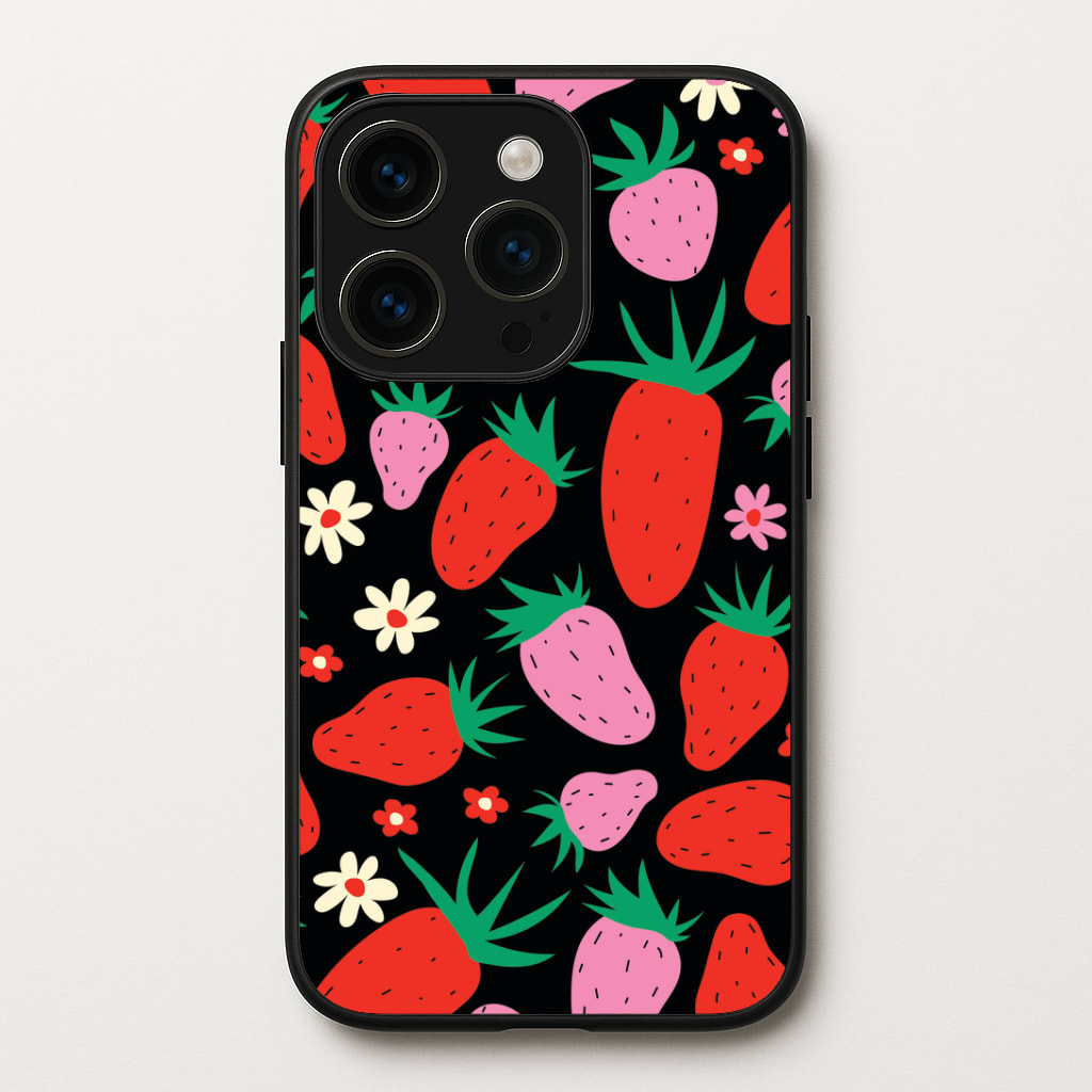 Abstract Strawberries Pattern Phone Case