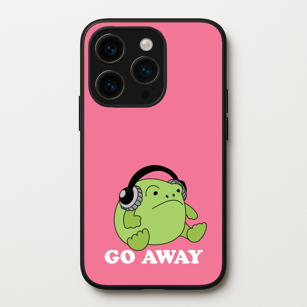 Go Away Grumpy Frog Phone Case
