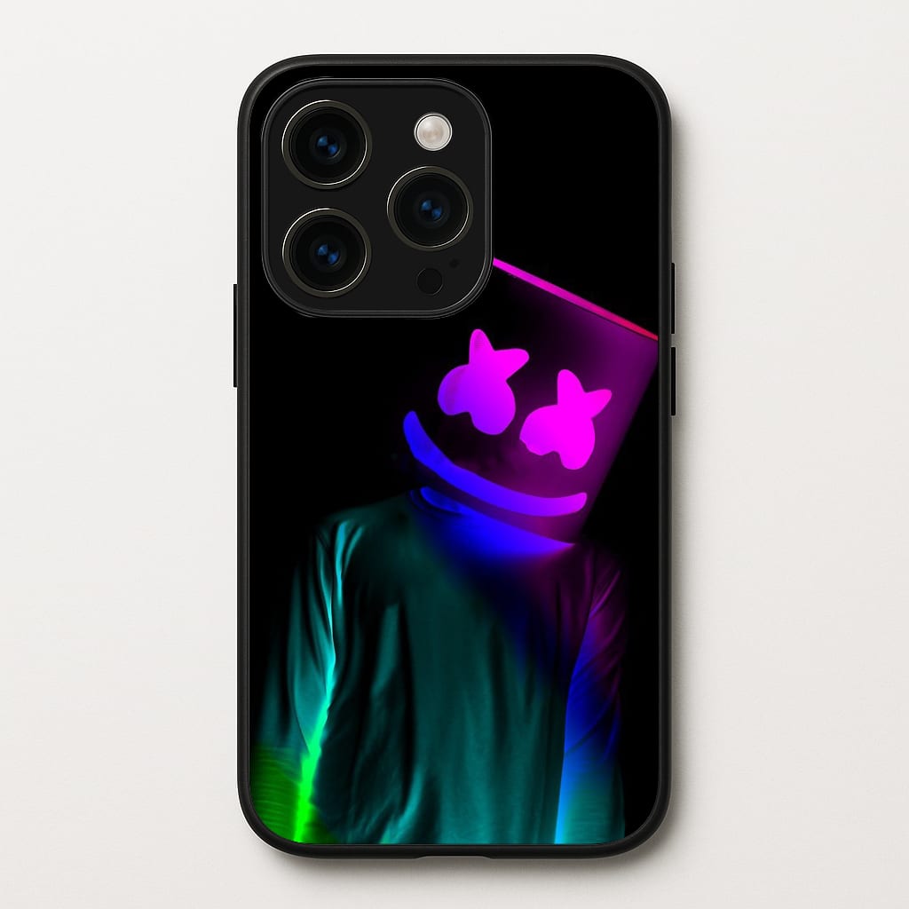 White Helmet DJ In Lights Phone Case