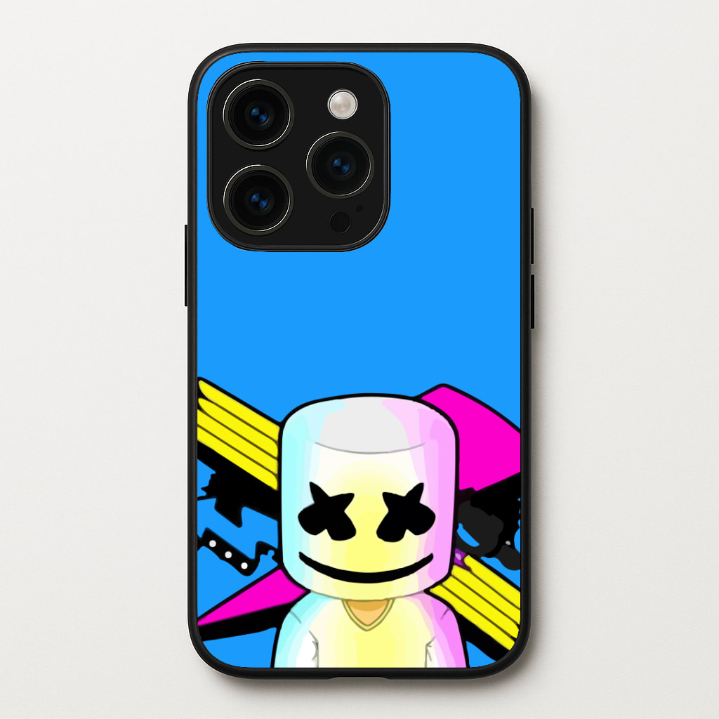 Neon Logo White Helmet DJ Phone Case