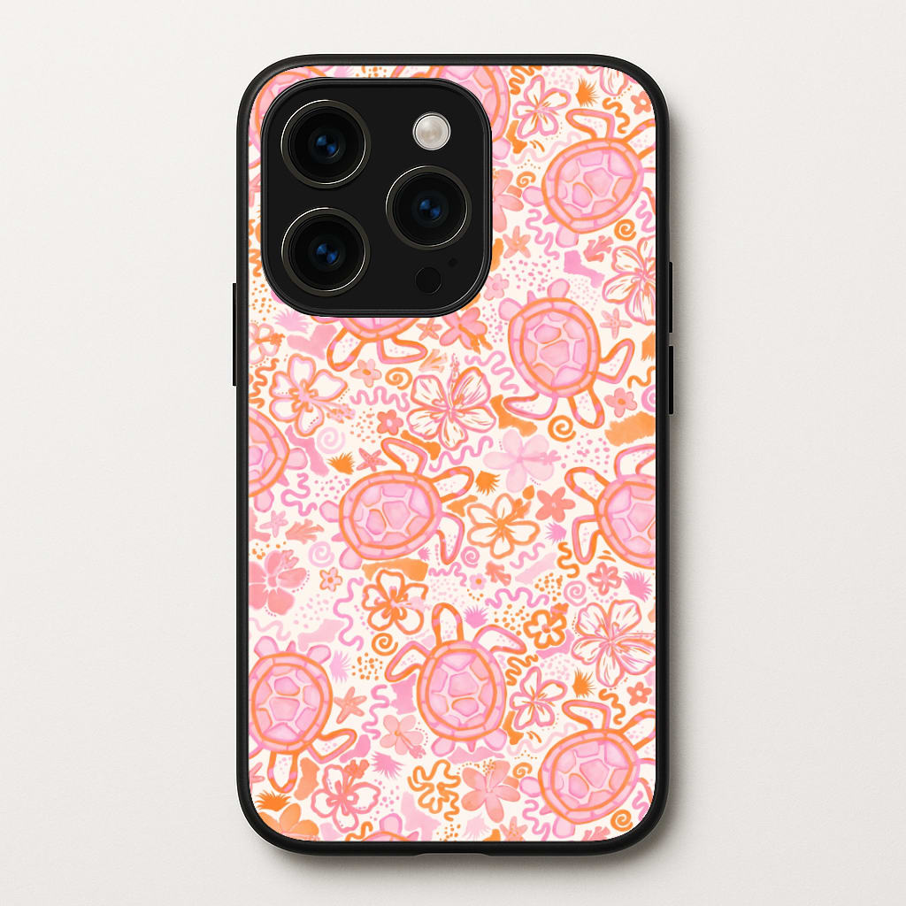 Coral Turtle Doodles Phone Case