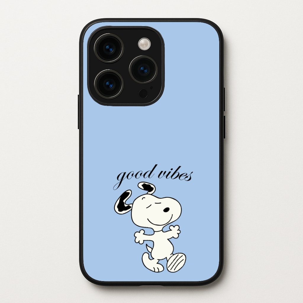 Good Vibes Cartoon Beagle Phone Case