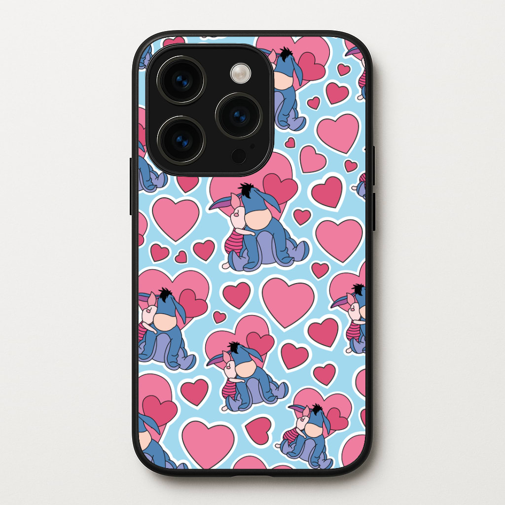 Donkey and Pig Pattern Valentine's Phone Case