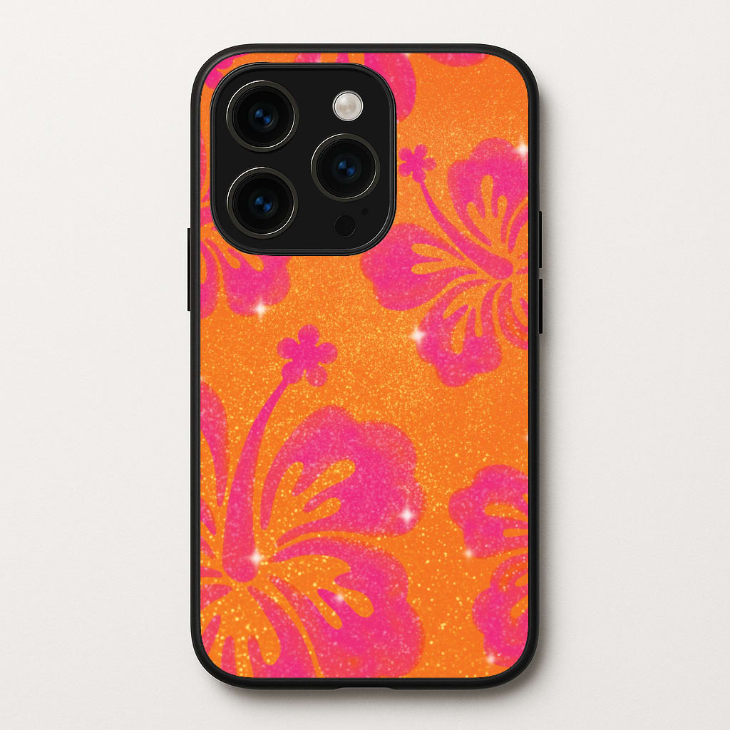 Shimmer Hibiscus Phone Case