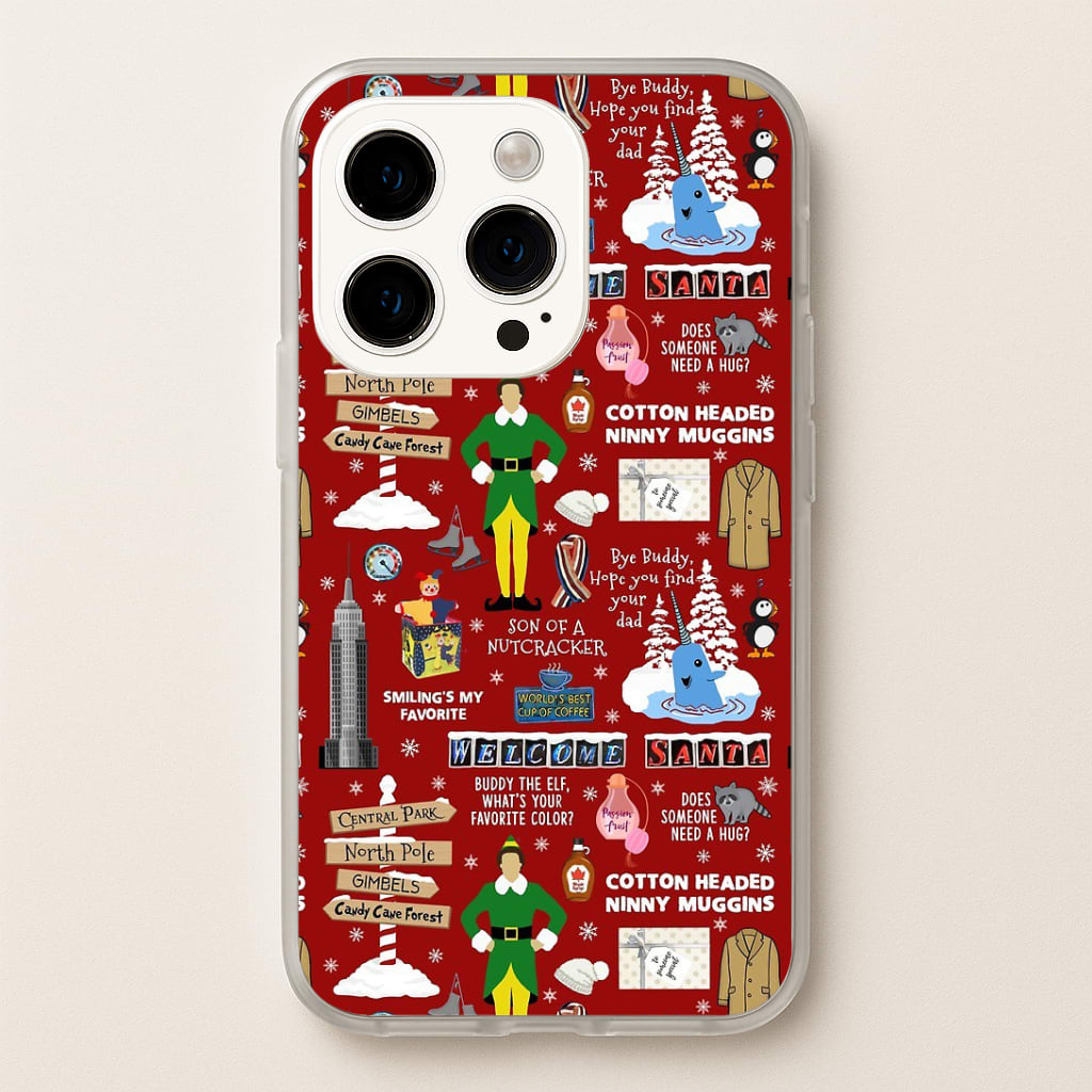 Red Elf Pattern Phone Case