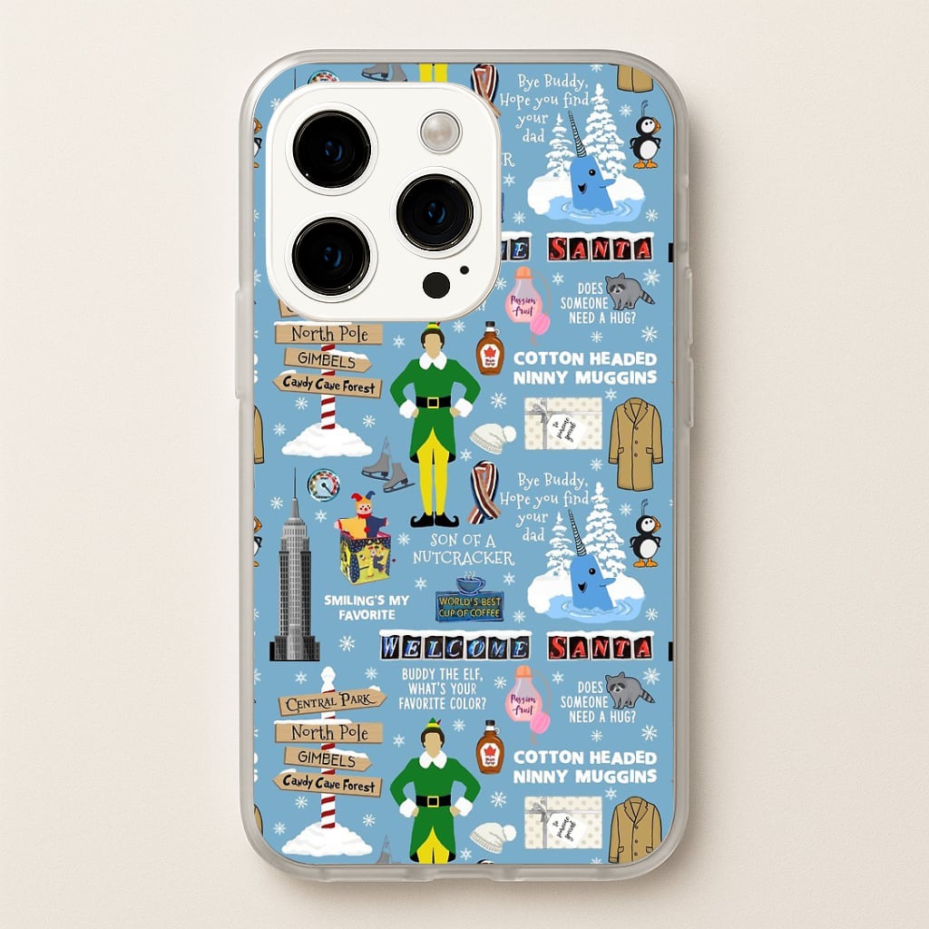 Blue Buddy The Elf Pattern Phone Case