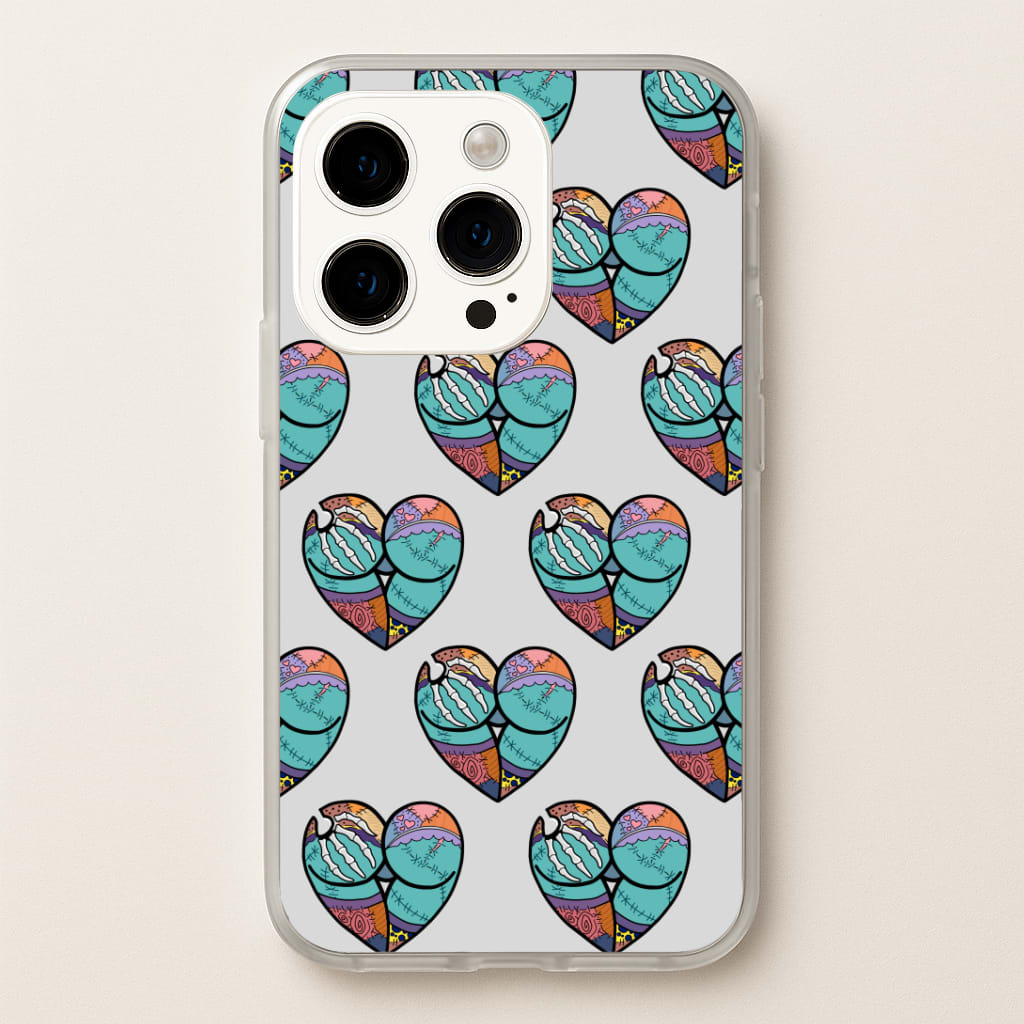 Sally And Jack Heart Pattern - TNBC Phone Case