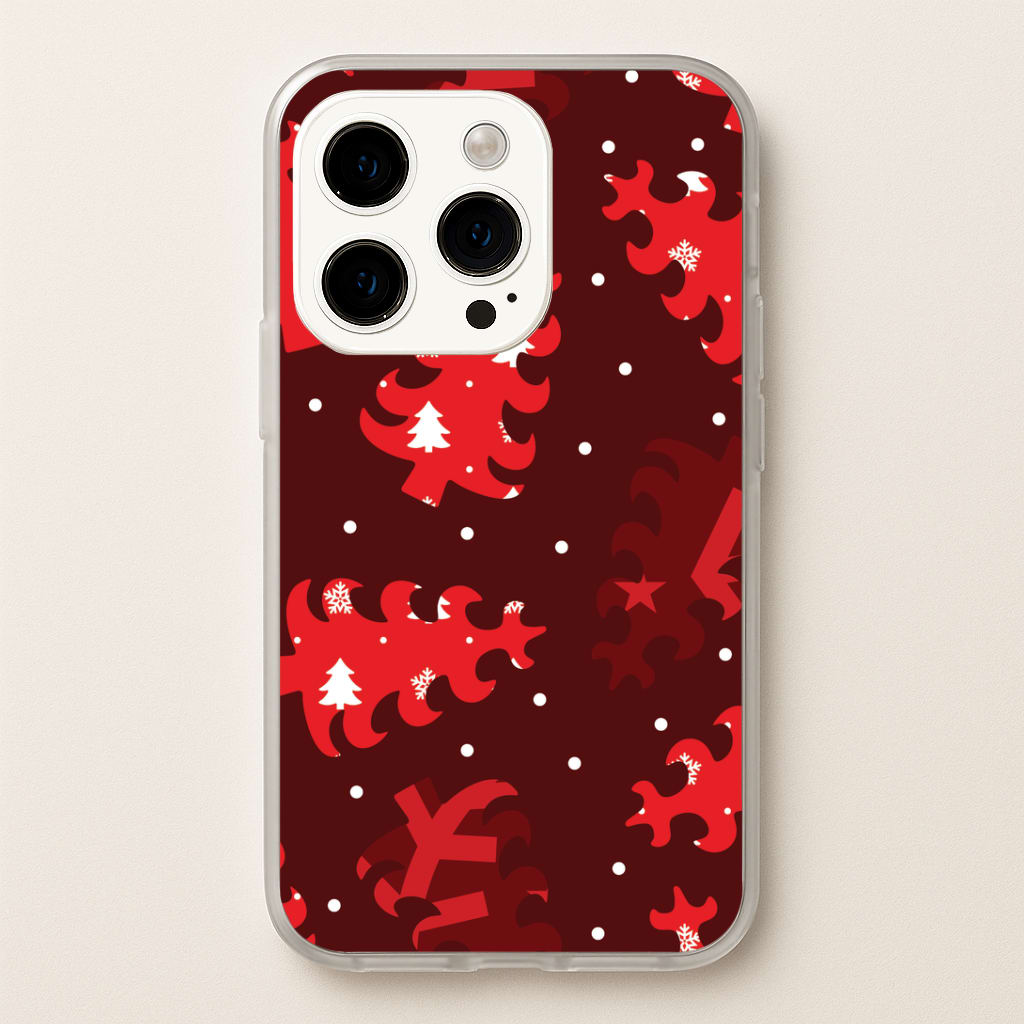 Wrapping Paper Christmas Tree Pattern Phone Case