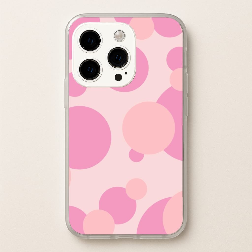 Pink Bubble Pattern Phone Case