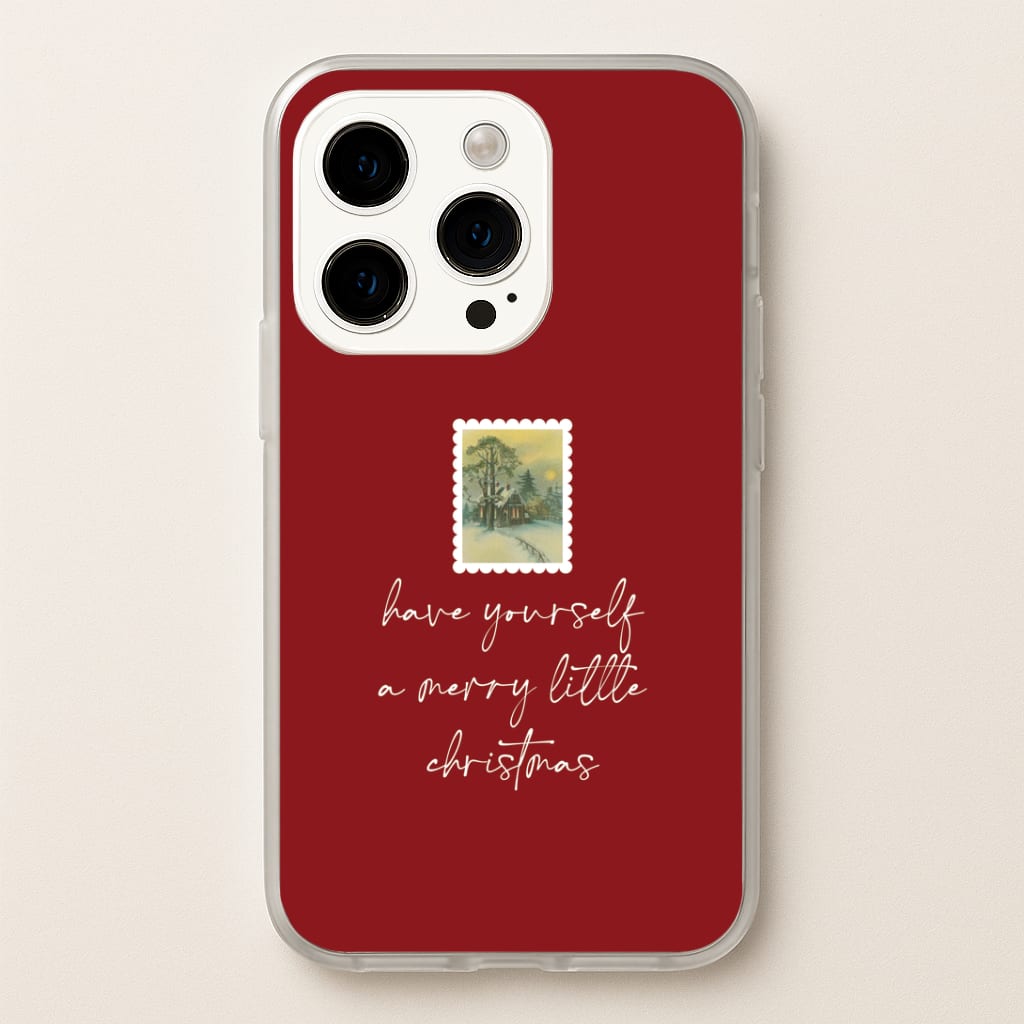 A Merry Little Christmas Stamp Phone Case