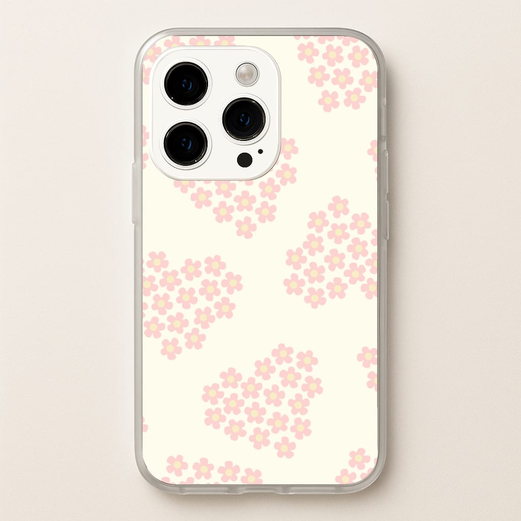 Flower Hearts Pattern Phone Case