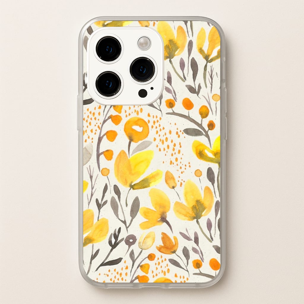 Yellow Field Floral Phone Case