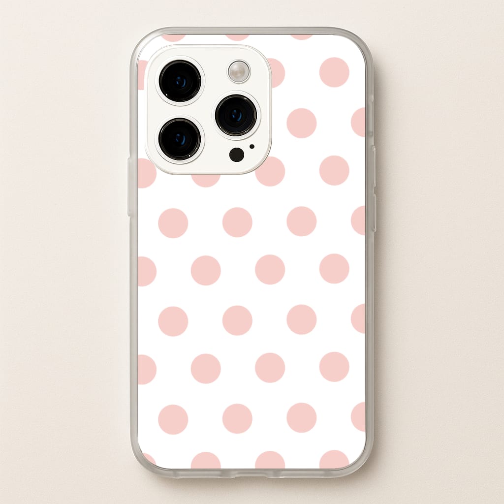 Pink Polka Dot Personalised Phone Case