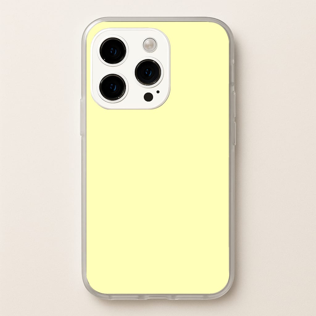 Back To Casics - Pretty Pastels - Plain Yellow Phone Case