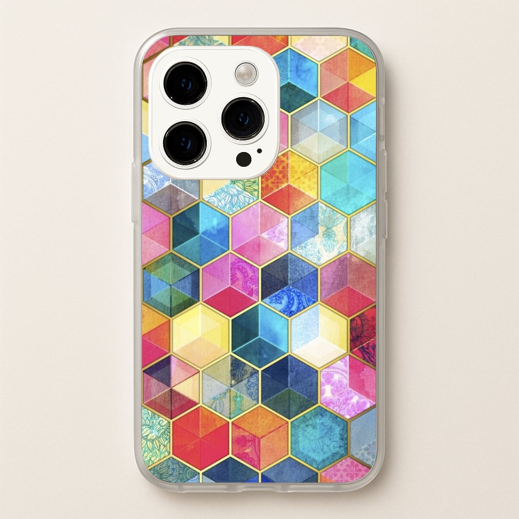 Colourful Honeycomb Pattern Phone Case