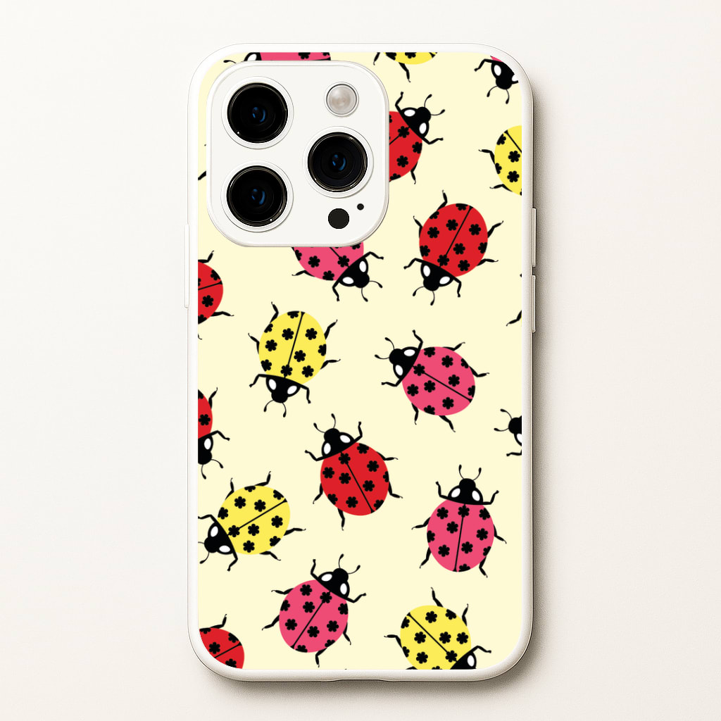 Ladybugs With Flower Spots Pattern Phone Case