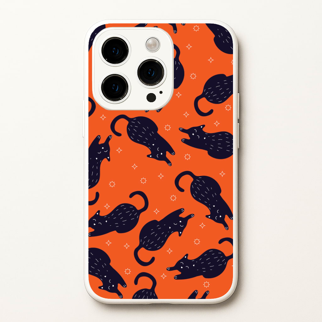 Black Cats And Stars Pattern Phone Case