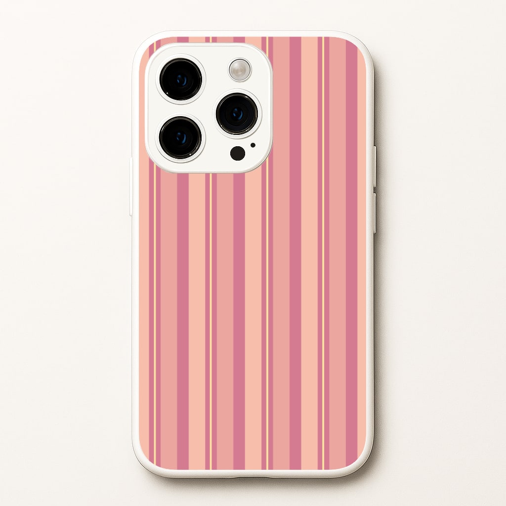 Pink And Yellow Stripes Phone Case
