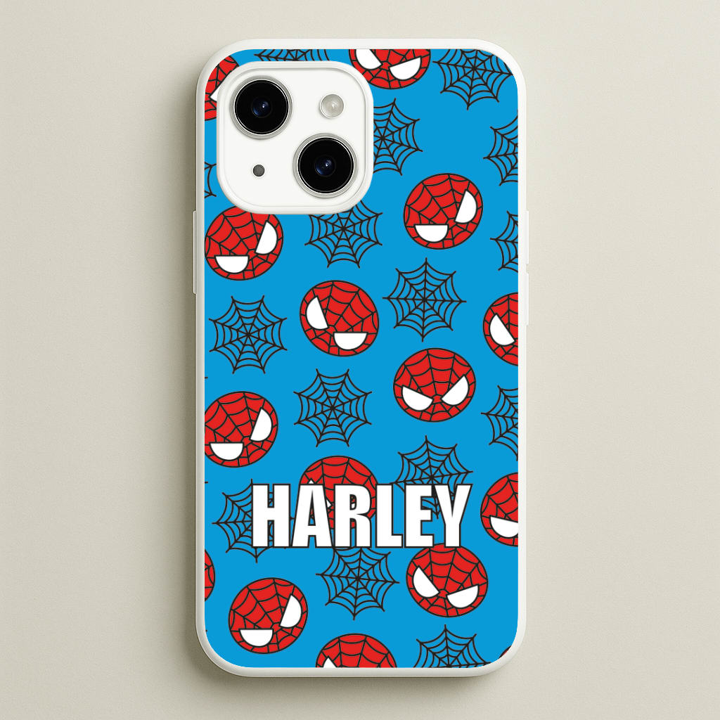 Spiderman And Webs - Personalised Superhero Comic Phone Case