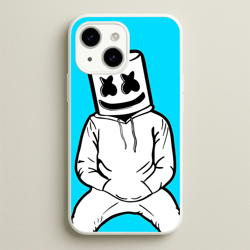 Blue White Helmet DJ Phone Case