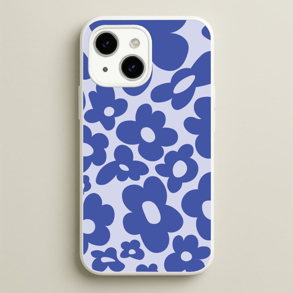 Blue Flowers - Trippy Patterns Phone Case