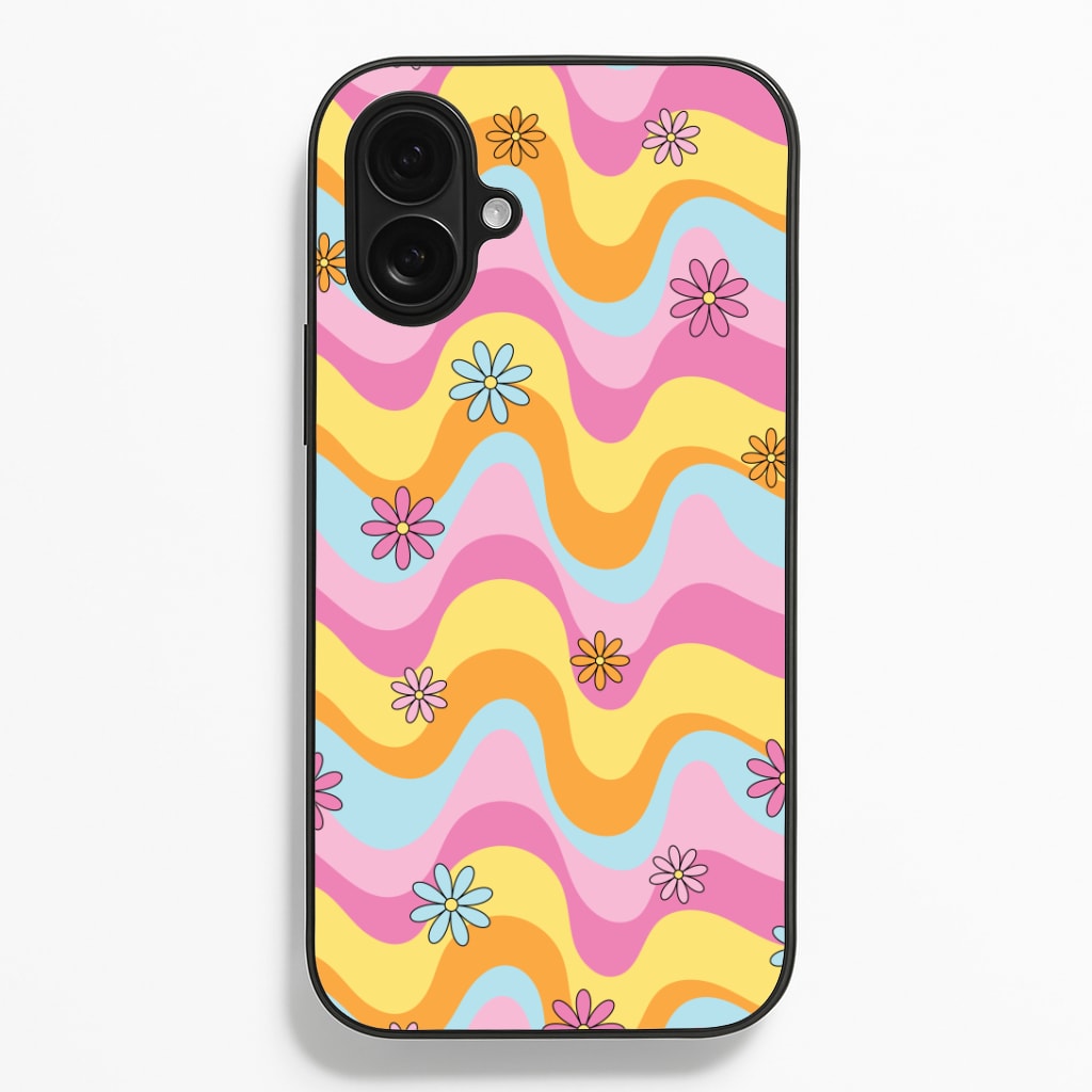 Summer Waves Retro Pattern Phone Case
