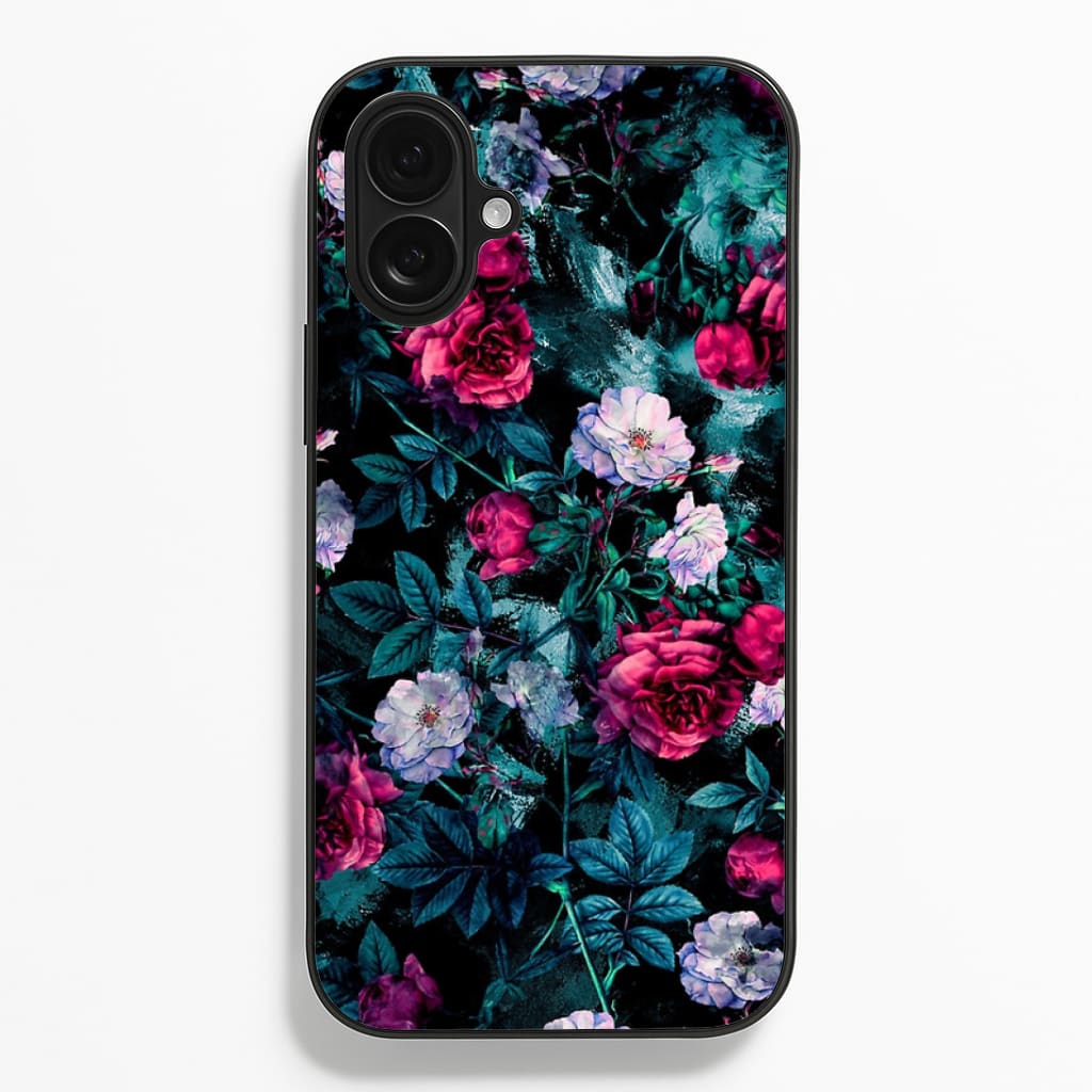 Black Floral Pattern Phone Case