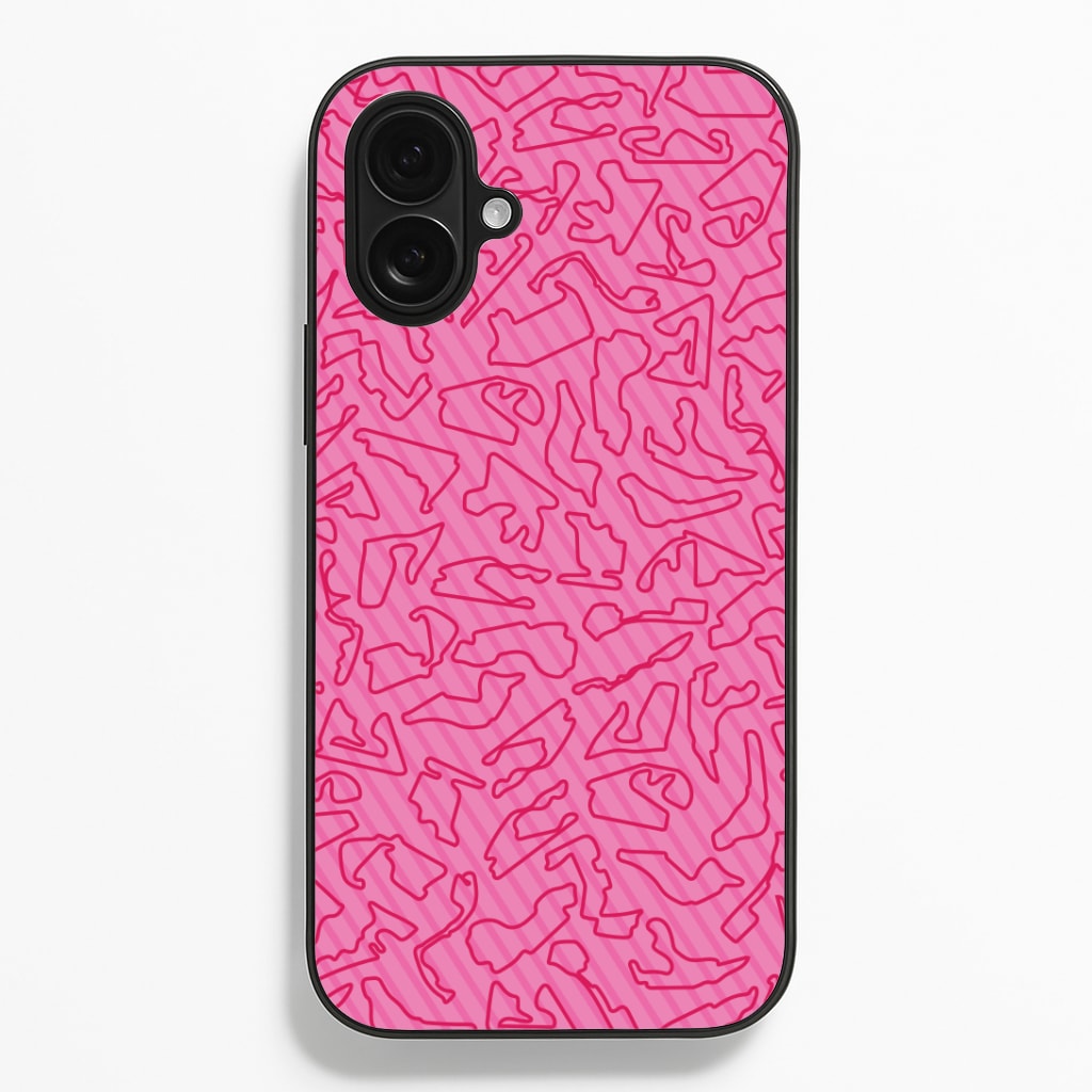 Track Outlines Pink Phone Case