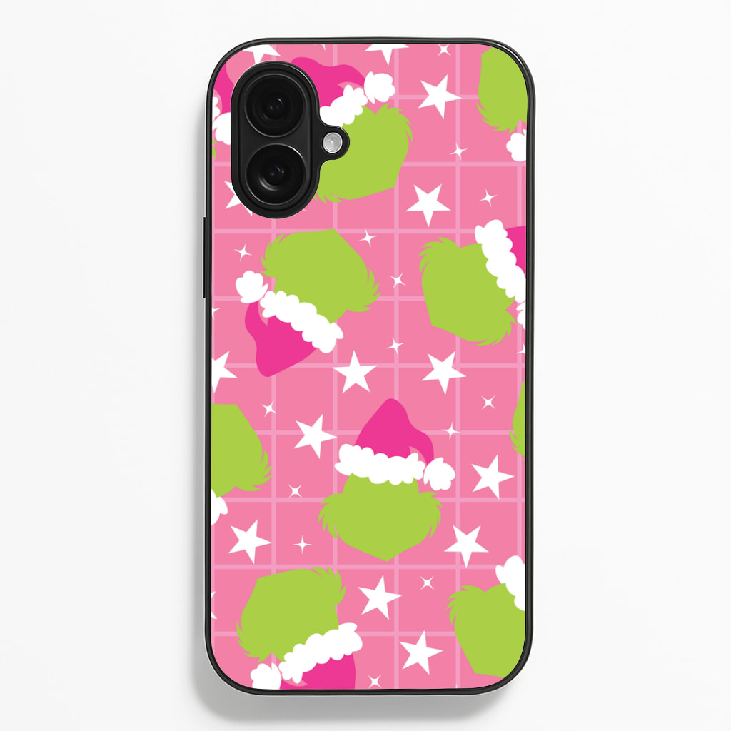 Pink Green Creature Xmas Pattern Phone Case