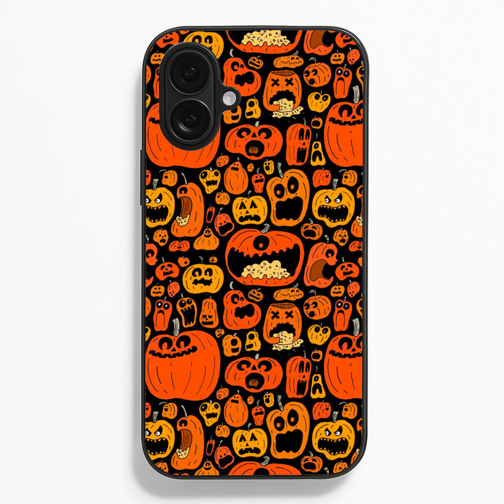 Scary Pumpkin Halloween Pattern Phone Case